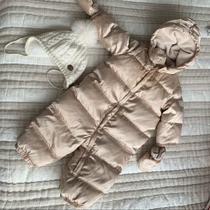 GAP Snowsuit and a hat